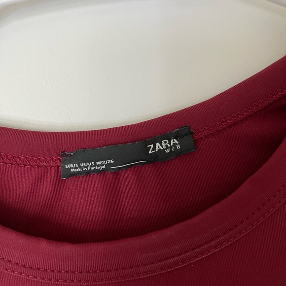 Zara Burgundy Midi Dress - Picture 3 of 3